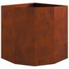 vidaXL Vaso d'angolo Ruggine 45 x 45 x 50 cm acciaio corten
