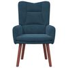 vidaXL poltrona Blu 63 x 67 x 94 cm Velluto