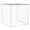 vidaXL Gabbia Polli Tetto Grigio Chiaro 1003x98x90 cm Acciaio Zincato