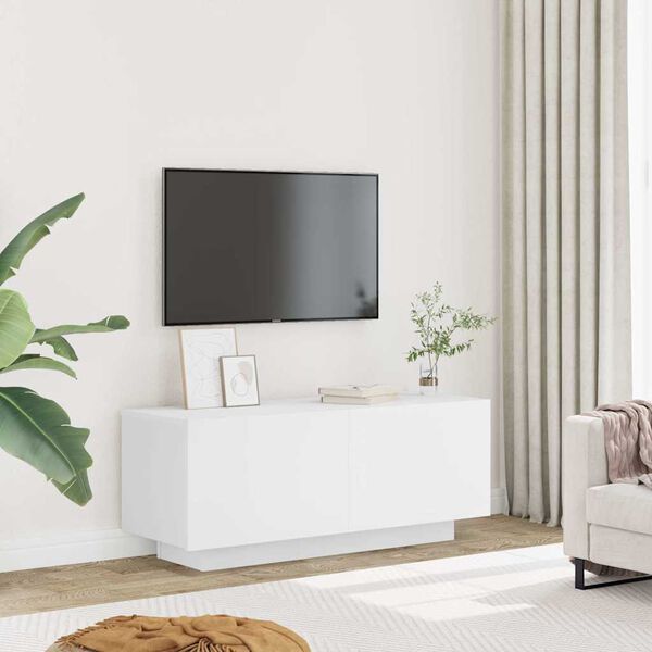 vidaXL Mobile Porta TV Bianco 100x35x40 cm in Legno Multistrato