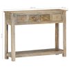 vidaXL Tavolo Consolle 100x30x76 cm in Legno Massello di Mango