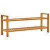 vidaXL Scarpiera con 2 Ripiani 100x27x40 cm in Massello di Rovere