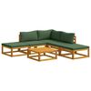 vidaXL Set di divani 6 pz Naturale Legno di Acacia Massello