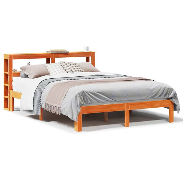 vidaXL Letto senza Materasso Marrone Cera 120x200 cm in Legno di Pino
