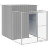 vidaXL Casetta Cani Corsa Grigio Chiaro 165x251x181 cm Acciaio Zincato