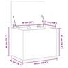 vidaXL Scatola di Stoccaggio Rovere nero 60 x 42 x 46 cm