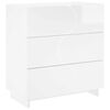 vidaXL Credenza Bianco Lucido 70 x 38 x 75 cm Legno ingegnerizzato