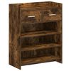 vidaXL Mobile per scarpe con cassetto Rovere Fumo 73,5 x 36 x 92 cm