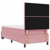 vidaXL Letto a molle con materasso Rosa 100 x 200 cm Velluto