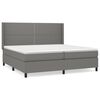vidaXL Giroletto a Molle con Materasso Grigio Scuro 200x200 cm Tessuto