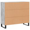 vidaXL Credenza Grigio Cemento 90x34x80 cm in Legno Multistrato