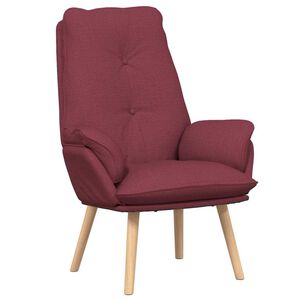 vidaXL poltrona Rosso Vino 69 x 74 x 93 cm Tessuto e compensato