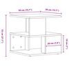 vidaXL Tavolo laterale Legno vecchio 30 x 30 x 55 cm Legno multistrato