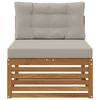 vidaXL Divano centrale da esterno Legno di Acacia Massello Naturale