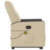 vidaXL Poltrona Alzapersona Massaggiante Reclinabile Crema in Tessuto