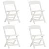vidaXL Sedie da Giardino Pieghevoli 4 pz in PP Bianche