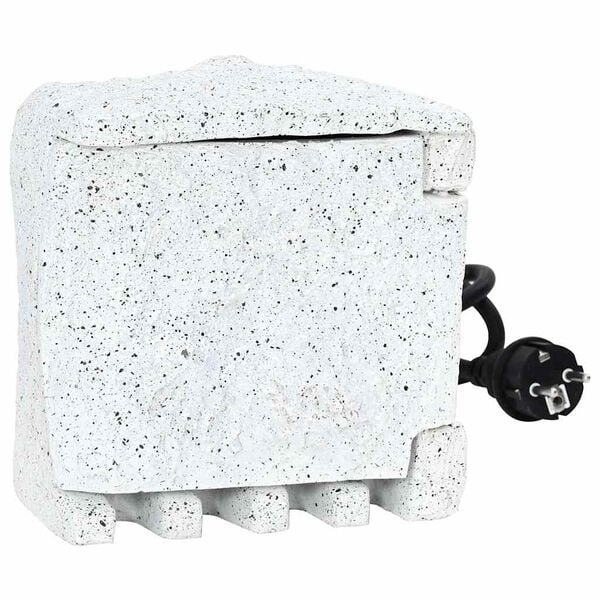 vidaXL Presa Elettrica da Giardino in Pietra Falsa con Timer