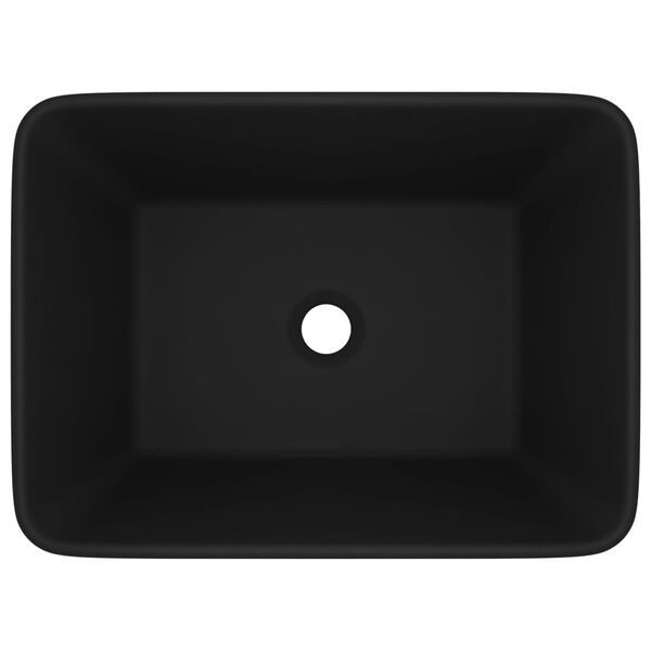 vidaXL Lavandino Luxury Nero Opaco 41x30x12 cm in Ceramica