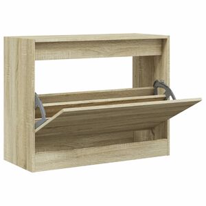vidaXL Scarpiera Rovere Sonoma 80x34x63 cm in Legno Multistrato