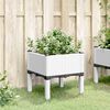vidaXL Fioriera da Giardino con Gambe Bianco 40x40x42 cm in PP