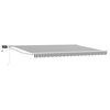 vidaXL Tenda retrattile manuale con LED Antracite e Bianco 4 x 2 m