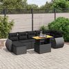 vidaXL Set Divano da Giardino 8 pz con Cuscini Beige in Polyrattan