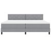 vidaXL Letto a molle con cuscino Grigio chiaro 200 x 200 cm Tessuto