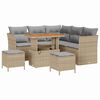 vidaXL Set Divano da Giardino 8 pz Beige polyrattan