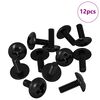 vidaXL Viti a manica 12 pz Nero M4 x 10 mm Ferro