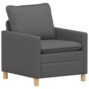 vidaXL Divano Grigio Scuro 76 x 81 x 87,5 cm Tessuto