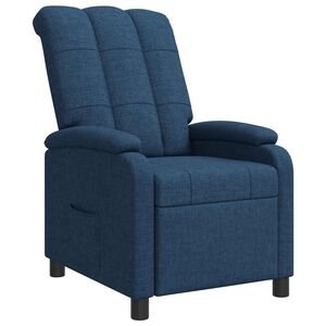 vidaXL Poltrona reclinabile Blu Tessuto