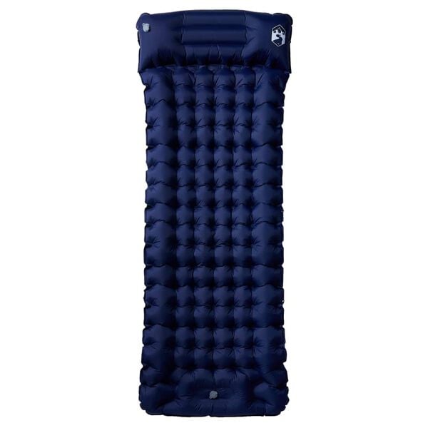 vidaXL Materasso Campeggio Autogonfiabile Cuscini 1 Persona Blu Marino