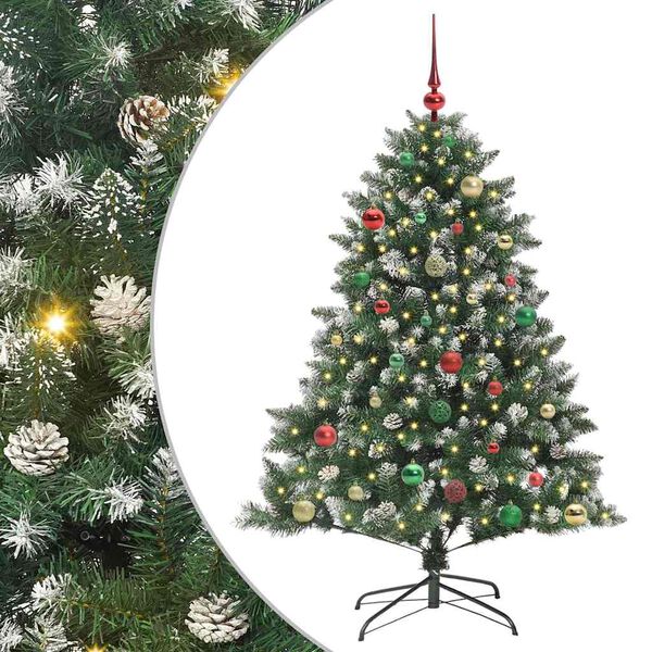vidaXL Albero di Natale artificiale con 150 LED Verde 150 cm
