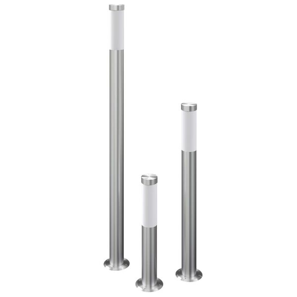 vidaXL Lampioni da Giardino 3 pz Impermeabili in Acciaio Inox