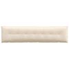vidaXL Cuscino per Schiena Beige 200 x 50 cm Tessuto in Microfibra