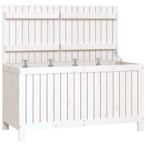 vidaXL Contenitore da Giardino Bianco 121x55x64 cm Legno Massello Pino