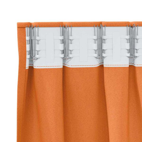 vidaXL Tende Blackout con Anelli 2 pcs Arancione Vivo 260 x 140 cm