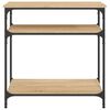 vidaXL Tavolino Consolle Rovere Sonoma 75x29x75cm in Legno Multistrato