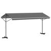 vidaXL Tenda autoportante 5 x 3 m Poliestere Grigio
