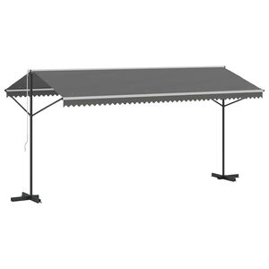 vidaXL Tenda autoportante 5 x 3 m Poliestere Grigio
