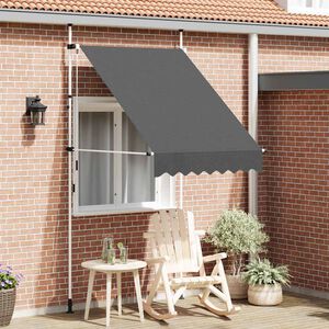 vidaXL Tenda da Sole Retrattile Manuale 150 cm Antracite