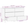 vidaXL Credenze 2 pz 60x33,5x75 cm in Legno Massello di Mango