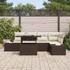 vidaXL Set Divano da Giardino 6 pcs Marrone Poly Rattan