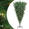 vidaXL Albero di Natale artificiale pre-illuminato capovolto con set di palline