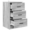 vidaXL Armadio da Notte con cassetto Grigio sonoma 38 x 38 x 66 cm