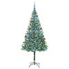 vidaXL Albero di Natale artificiale Verde 180 cm PVC e Acciaio