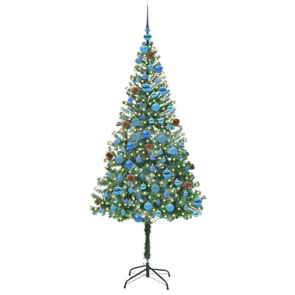 vidaXL Albero di Natale artificiale Verde 180 cm PVC e Acciaio