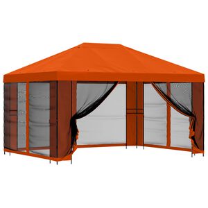 vidaXL Gazebo da giardino con pareti laterali 4 &times; 3 m Arancione
