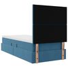 vidaXL Letto con contenitore e LED Blu Scuro 90 x 200 cm Velluto