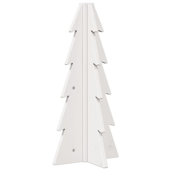 vidaXL Albero di Natale Decorativo Bianco 49 cm Legno Massello di Pino